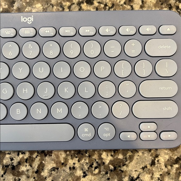 Blue Logitech Compact Wireless Keyboard - Picture 3 of 7